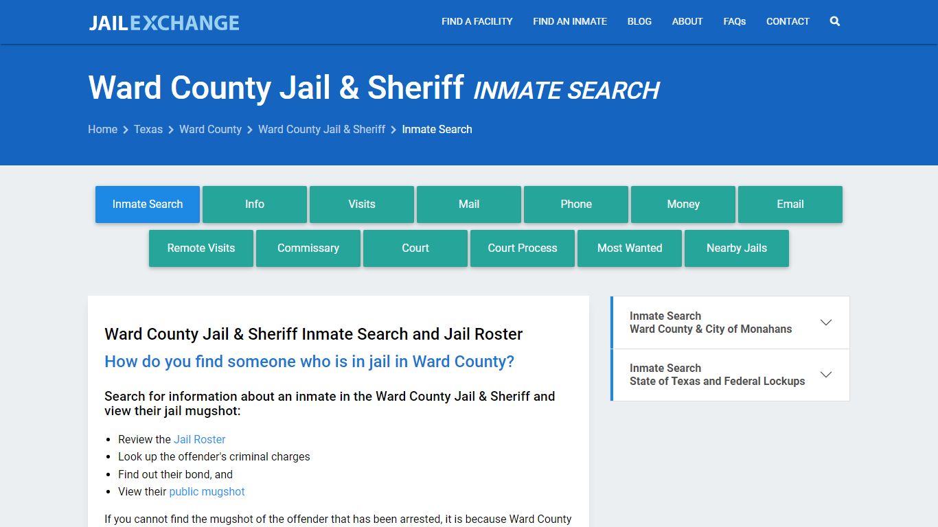 Ward County Jail & Sheriff Inmate Search - Jail Exchange